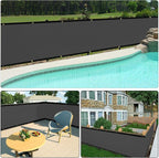 UPGRADE Privacy Fence Screen 6'x32' Dark Grey Outdoor 90% Visibility Blockage - Image 6
