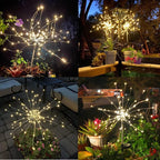 JJGoo Solar Firework Lights, 2 Pack 135 LEDs 2 Lighting Modes Solar Garden - Image 5