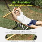 Double Hammock for 2 Person, Handwoven Rope Hammock - Image 4