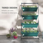 Outsunny Raised Garden Bed, 4 Tier Vertical Garden Planter Set, 4 Outdoor - Image 3