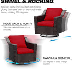 Joyside Wicker Patio Furniture Sets, 10 Pieces Upgraded Large Size Outdoor - Image 3