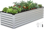 INNO STAGE 8x3x2ft Galvanized Raised Garden Bed, Raised Garden Bed Kit-Metal by INNOSTAGE