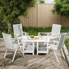 Outdoor Side Table with 2 Layers Storage Small Adirondack Square Side Tables - Image 8