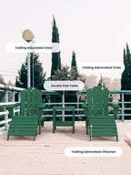 KINGYES Folding Adirondack Ottomans Set of 4 - Image 7