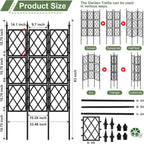 5.25FT Garden Trellis for Climbing Plants Outdoor, Metal Wall Lattice Climbing - Image 2