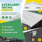 Devoko 10 x 10 FT Outdoor Storage Shed, Metal Garden Sheds & Outdoor Storage - Image 4