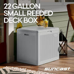Suncast 22-Gal. Resin Small Outdoor Patio Deck Box - Image 2