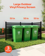 VEVOR 3 Panels Outdoor Privacy Screen, 50 x 48 in Air Conditioner Fence - Image 2