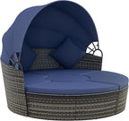 Outsunny 4-Piece Round Convertible Daybed by Outsunny