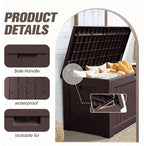 JUMMICO 120 Gallon Resin Deck Box, Large Outdoor Storage Box Waterproof & - Image 2