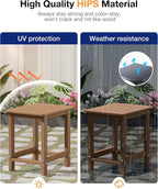 YEFU Outdoor Side Table for Patio: 16" HIPS Weather - Image 5
