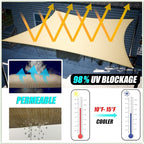 Amgo 20' x 20' x 28.3' Turquoise Right Triangle Sun Shade Sail UPF50+ Canopy - Image 4