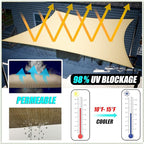 Amgo 24' x 24' x 24' Brown Triangle Sun Shade Sail UPF50+ Canopy Awning AGSLT - Image 4