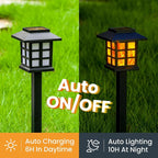 GIGALUMI Solar Lights for Outside, 8 Pack Flickering Flame LED Solar Outdoor - Image 5