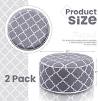 Juexica 2 Pack Outdoor/Indoor Inflatable Ottoman, All Weather Round Pouf - Image 2