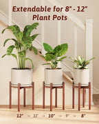 Adjustable Plant Stand Indoor, Bamboo Plant Stand Fits 8 9 10 11 12 Inches - Image 7