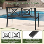 Giantex Metal Outdoor Bench - Image 4