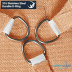SUNNY GUARD Custom Size 8'x8'x8' Peach Fuzz Sun Shade Sail Triangle UV Block - Image 6