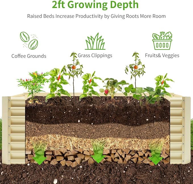 Land Guard 6x3x2ft Galvanized Raised Garden Bed, Planter Boxes Outdoor - Image 3