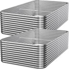2 PCS Tall 6x3x1.5ft Galvanized Raised Garden Bed Outdoor, Metal Garden Bed by Mostmahes