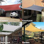 KANAGAWA 8'X10' Cream Sun Shade Sail Rectangle UV Block Canopy Cover - Image 7