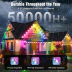JOH Permanent Outdoor Lights, 100FT Permanent Outdoor Lights - Image 3