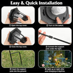 Lewondr Solar Garden Lights Butterfly, 36.6 Inch Solar Lamp Post Light - Image 6