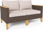 Sophia & William Outdoor Patio Furniture Set High Back Wicker Sofa Chairs by SophiaWilliam