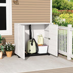ADDOK Indoor Outdoor Plastic Storage Cabinet 34"x15"x34", Outdoor Storage Shed - Image 2