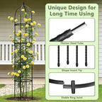Obelisk Trellis for Garden Plants Climbing: 6ft Rustproof Metal Pipe - Image 4