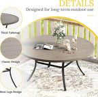 VICLLAX 50" Outdoor Round Patio Table - Image 4