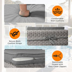 14-Seat Outdoor Wicker Patio Furniture Set - Image 7