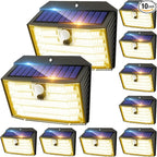 CLAONER Solar Lights Outdoor, Wireless Motion Sensor Lights, IP65 Waterproof by Claoner