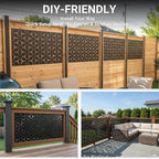 6FT Metal Privacy Screen Outdoor – Decorative Laser Cut Privacy Fence Panel - Image 6