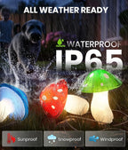 18 Pack 60FT Solar Mushroom Lights, IP65 Waterproof Garden Light Outdoor - Image 5