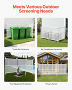VEVOR 3 Panels Outdoor Privacy Screen, 36 x 45 in Air Conditioner Fence - Image 6