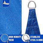 LOVE STORY 10' x 10' x 10' Triangle Blue Sun Shade Sail Canopy UV Block - Image 5