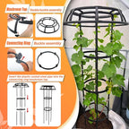 65 Inch Garden Trellis for Climbing Plants Outdoor, Mushroom Top Trellis for - Image 4