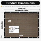 Artpuch 90% Sun Shade Cloth, 5 x 8 FT Pergola Shade Cover Canopy - Image 8