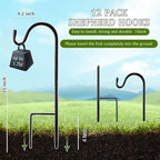 15inch 12 Pcs Adjustable Shepherds Hook - Image 2