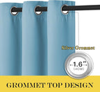 NICETOWN Sliding Door Window Treatment Blackout Patio Door Curtain Panels - Image 6