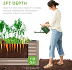 Best Choice Products 4x2x2ft Outdoor Metal Raised Garden Bed, Deep Root Planter - Image 2