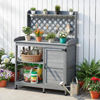 VEVOR Potting Bench Table, Outdoor Gardening Wooden Workstation - Image 8
