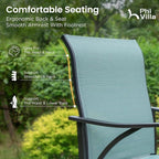 PHI VILLA 7 Piece Outdoor Bar Dining Set, High Top Patio Table and Chairs - Image 5