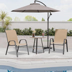Patio Chairs Set of 2, Outdoor Dining Chairs Stackable - Image 3