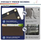 WINDSCREEN4LESS 6' x 9' Privacy Fence Screen in Brown - Image 5