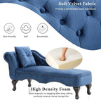 Merax 62'' Velvet Chaise Lounge Indoor - Image 4
