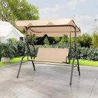 Porch Swing Outdoor, 3 Person Patio Swing w/Removable Cushion, Stand & - Image 3
