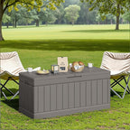 JUMMICO 78 Gallon Outdoor Deck Box Large Resin Storage Box - Image 7