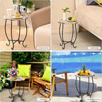 Patio Side Table, Versatile 14" Round Side Table - Image 6